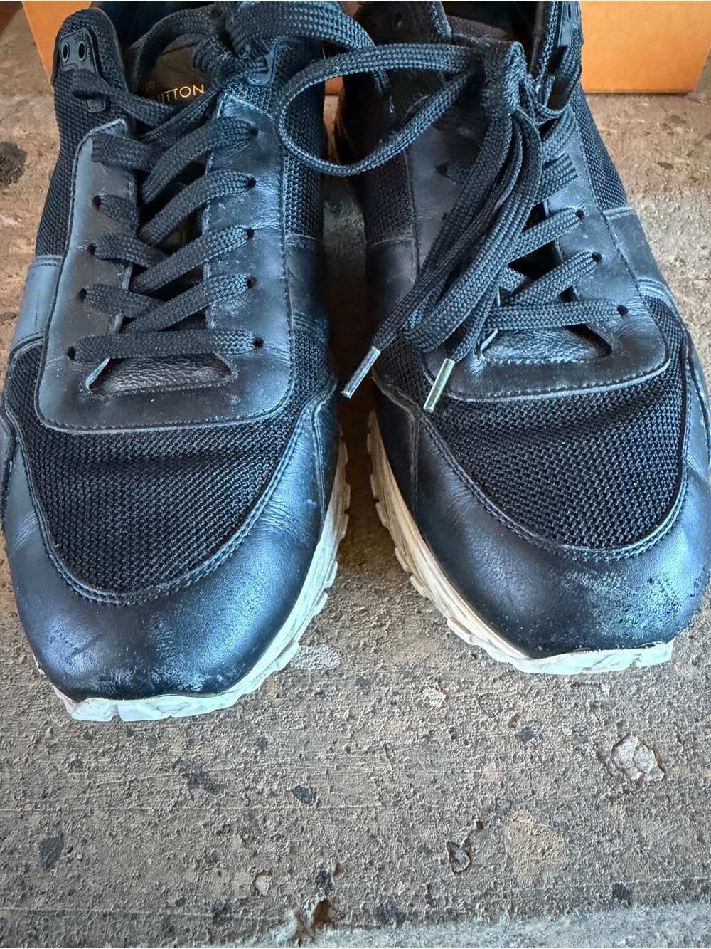 Auth. Louis Vuitton Black Men’s Run Away Sneakers - Picture 3 of 14